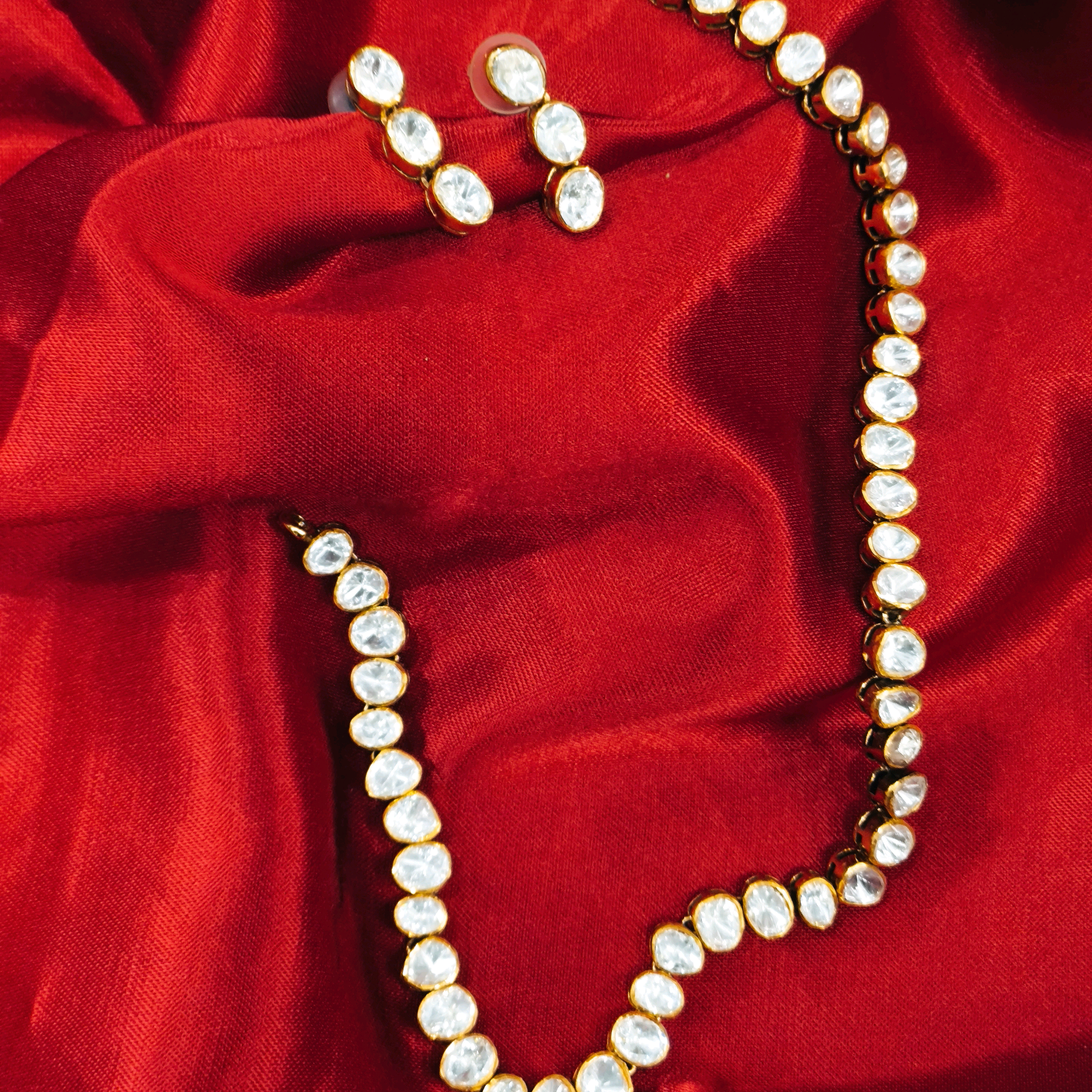 Moissanite Single layer Nacklace Set